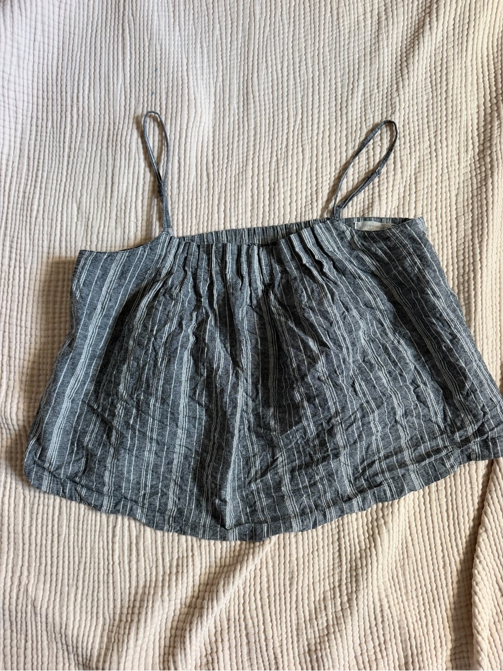Outerknown Striped Gray Top. Size M.
